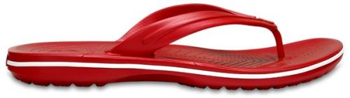 Crocs Crocband Flip Flops Thongs Sandales in Pepper Rouge en Blanc 11033 6FT [UK M5/W6 US M6/W8]