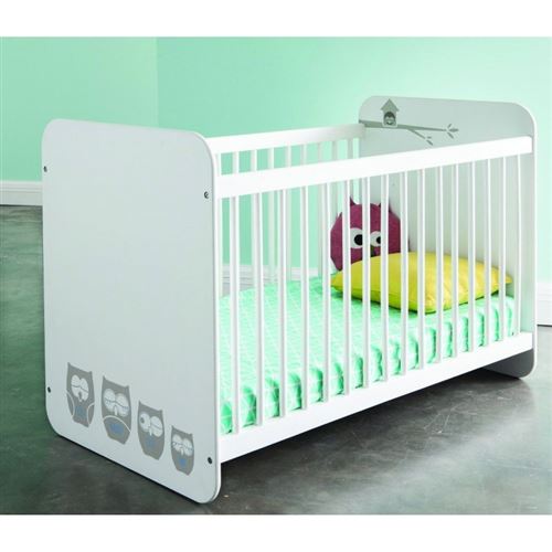 Lit bébé à barreaux Blanc