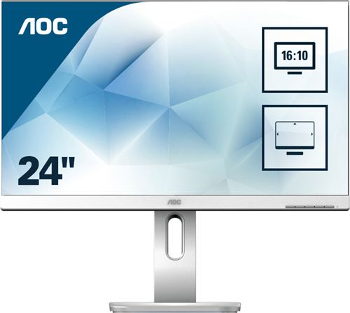 Aoc X24p1/Gr - Écran Led - 24" - 1920 X 1200 Wuxga - Ips - 300 Cd/M² - 1000:1 - 4 Ms - Hdmi, Dvi, Displayport, Vga - Haut-Parleurs