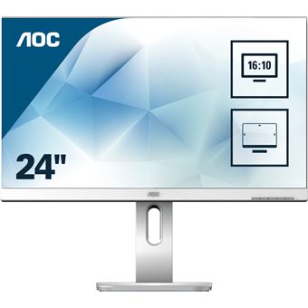 AOC X24P1/GR - Écran LED - 24&quot; - 1920 x 1200 WUXGA - IPS - 300 cd/m² - 1000:1 - 4 ms - HDMI, DVI, DisplayPort, VGA - haut-parleurs - 1