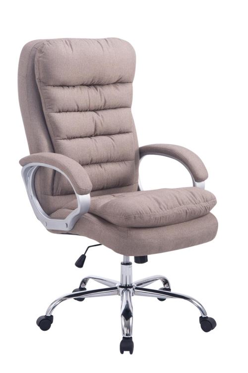 Fauteuil de Bureau Big Vancouver en Tissu avec Rembourrage doublé et Capacité de Charge de 235 Kg -Couleur Taupe