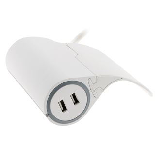Thomson - Multiprise canapé 1 prise 2P+T 16A + 2 USB - Blanc - 1