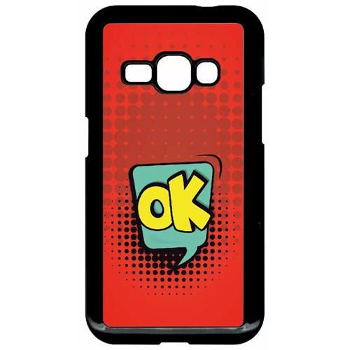 Coque Samsung Galaxy J1 2016 Modèle J1 2016 Ok Fond Rouge