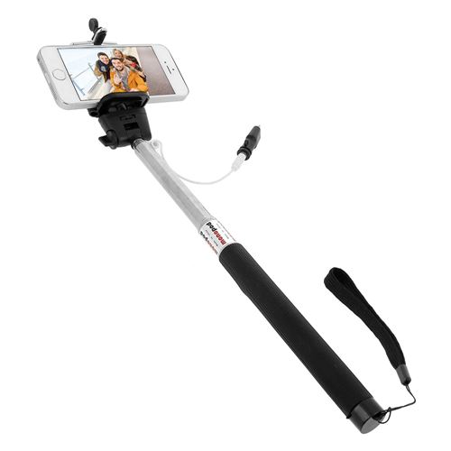 Avizar Perche à Selfie iPhone Lightning Télescopique Extensible 1m Rotative - Argent