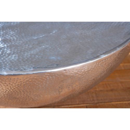Paris Prix - Table Basse Design Métal aero 70cm Argent
