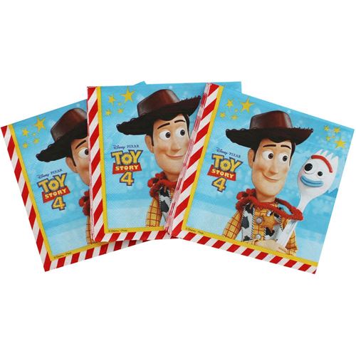 20 serviettes 33x33cm toy story 4