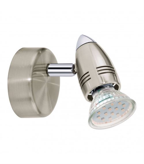 Spot MAGNUM-LED 1 ampoule nickel satiné