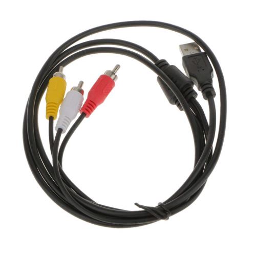 VSHOP® USB A mâle vers 3 RCA AV A / V Adaptateur Câble TV