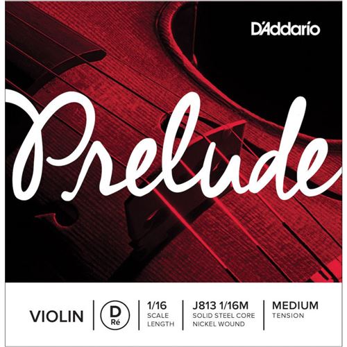 D'Addario J813 1/16M - Corde seule (ré) violon 1/16 Prelude, Medium