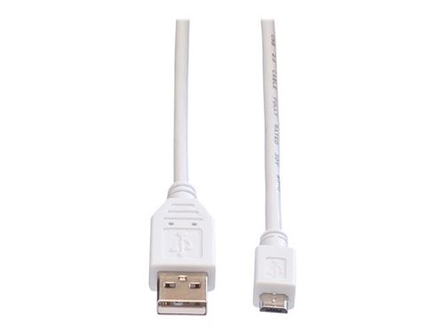 VALUE - USB-kabel - micro-USB type B (M) naar USB (M) - USB 2.0 - 80 cm - wit