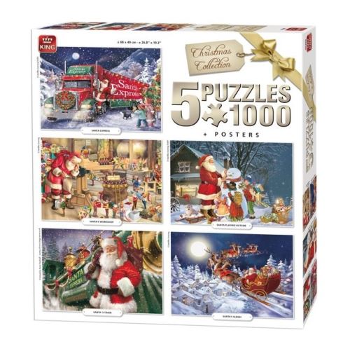 King puzzle puzzle Collection Noël 5 puzzles 1000 pièces