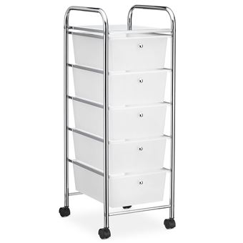 Caisson Sur Roulettes Gina Chariot Avec 5 Tiroirs En Plastique