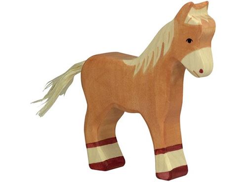 HOLZTIGER  - 80040 - Figurine - Poulain, Debout - Marron Clair