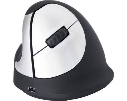 R-Go Tools B.v. Noir R-Go Souris Ergonomique He Break - Souris Verticale - Ergonomique - Pour Gauchers - 5 Boutons - Sans Fil - Bluetooth 5.0