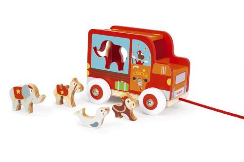 Scratch chariot de tri de figurines à traction circus rouge 18 cm