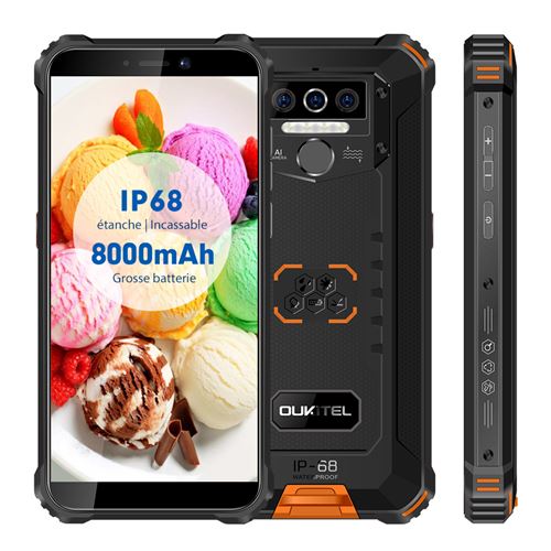 Smartphone OUKITEL WP5 Robuste 5.5 écran 32 Go Batterie 8000mAh - Orange