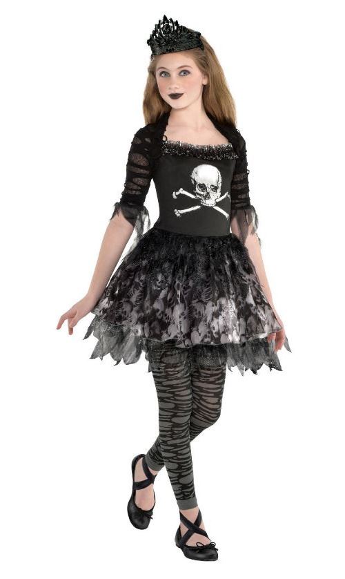 Amscan costume Prima Zomberina filles noir/gris 3-pièces