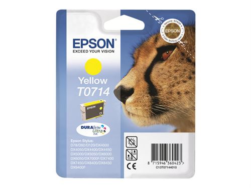 Epson T0714 Jaune original cartouche d'encre pour Stylus DX9400 SX115 SX210 SX215 SX218 SX415 SX515 SX610 Stylus Office BX310 BX610