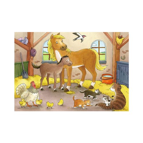 Ravensburger Puzzle - Familles d'animaux, 2x12 pièces