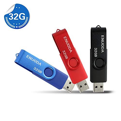 Lot de 5 Clé USB 32 Go USB 2.0 Flash Drive Rouge Vert Noir Bleu Violet
