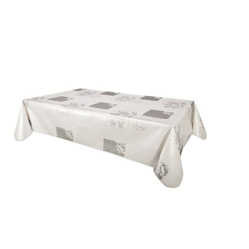 CPM - Nappe en toile cire rectangulaire provenale Vera - L. 140 x l. 200 cm - Blanc - Provence