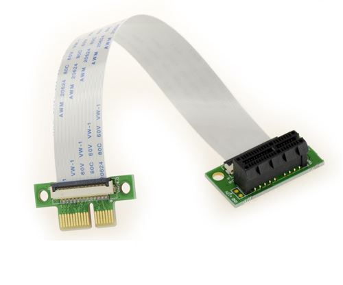 RISER (Nappe d'extension) PCIe 1x - NAPPE SOUPLE FPC - Deux longueurs fournies : 15cm et 25cm