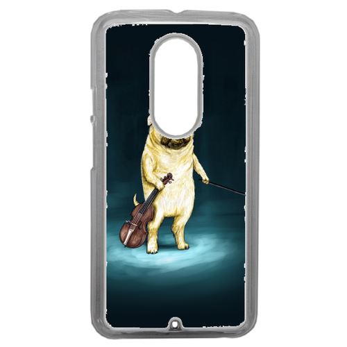 Coque Chien Qui Fait Du Violon Compatible Motorola Moto X2 Transparent