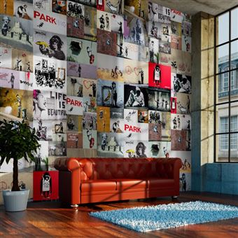 Papier Peint "Banksy a Collage" 50x1000cm - 1