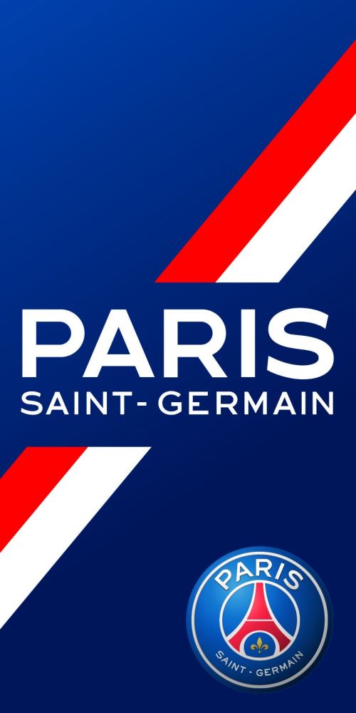 Paris Saint-Germain serviette de plage logo bleu 70 x 140 cm
