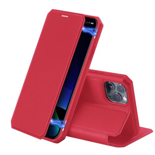 Etui en PU flip magnétique avec support et porte-cartes rouge pour votre Apple iPhone 11 Pro 5.8 pouces (2019)