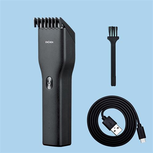 Tondeuse à cheveux ENCHEN à deux Vitesses , rechargeable sans fil ,164mm -Noir