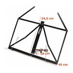 Stagg MUS-A1 BK - Pupitre de table, pliable, en métal, avec housse