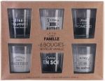 The Home Deco Factory - Coffret 6 bougies senteur vanille La vie en famille