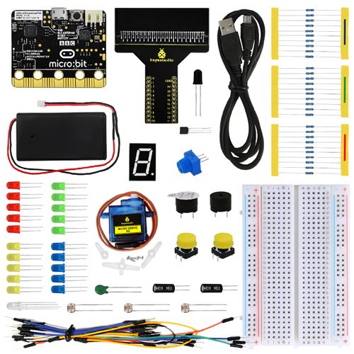 Viewtek ks0306 - kit débutant pour bbc micro: bit- avec guide leçons, photo et tutoriels - apprentissage simple