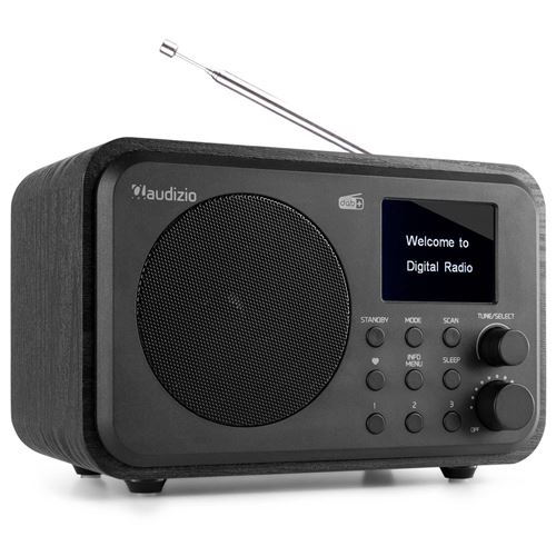 Audizio Milan Radio Dab+ Avec Batterie Et Bluetooth - Noir