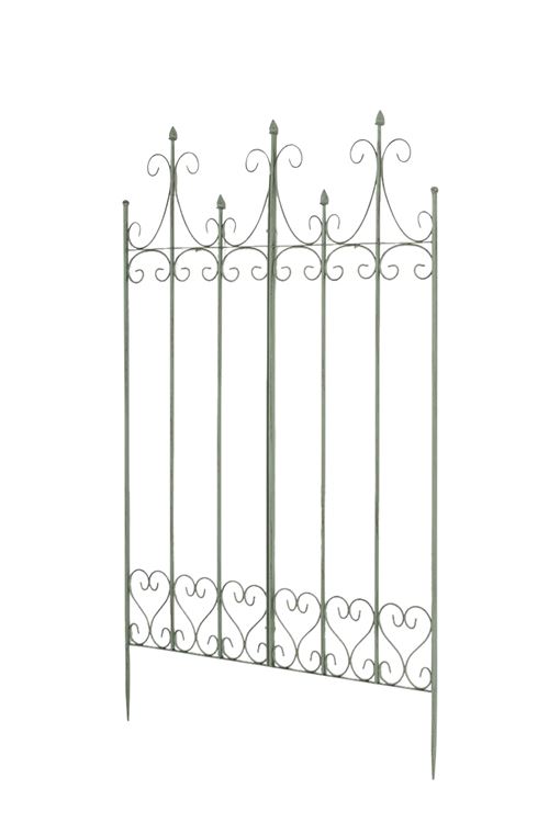 Treillis massif en fer Flieder 150 x 100 cm , Vert antique