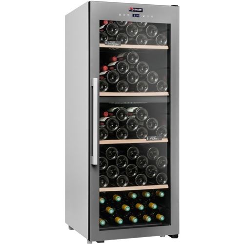 Climadiff CLS110MT - Cave à vin - pose libre - largeur : 50 cm - profondeur : 54 cm - hauteur : 125.5 cm - classe B - gris anthracite