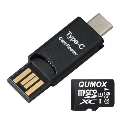 Lot de 2 pcs Qumox Carte Mémoire micro sd sdxc 128Go TF 128G 128GB classe  10 80Mo/s pour Samsung Huawei Xiaomi portable tablette - Carte mémoire  micro SD - Achat & prix