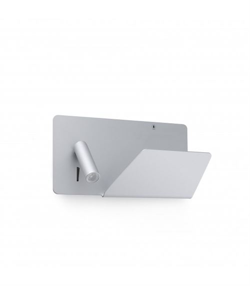 Faro - Applique Suau avec liseuse Led droite - USB - Gris