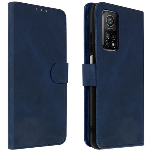 Avizar Étui Pour Xiaomi Mi 10T / Mi 10T Pro Clapet Porte-cartes Fonction Support Bleu Nuit