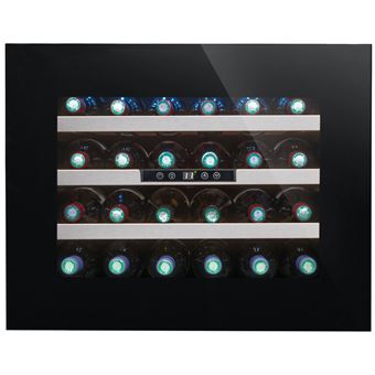 Climadiff Avintage AVI24PREMIUM - Cave à vin - encastrable - niche - largeur : 56 cm - profondeur : 55 cm - hauteur : 45 cm - 57 litres - classe G - verre noir