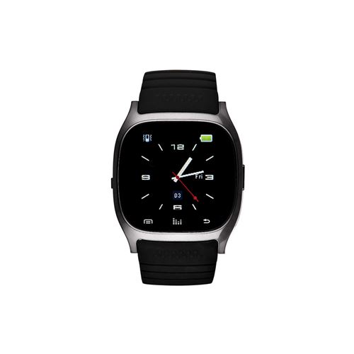 Montre Mixte Eclock Cadran 45mm En Plastic Noir Et Bracelet Noir En Caoutchouc EK-C1