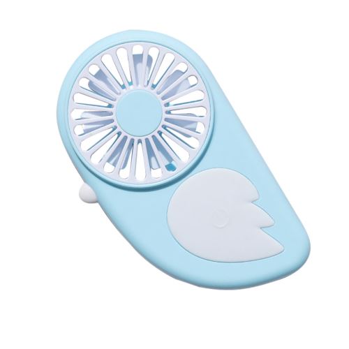 ventilateur mini portable muet avec lanière et fonction d'éclairage Chargement USB Bleu