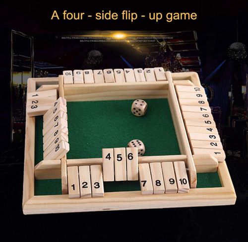 Qcdou Shut The Box Jeu de Dés en Bois, DéS de Jeux Bois pour 1 à 4 Joueurs, Jeu de Plateau en, BoîTe De Jeux éDucatifs avec 8 DéS (Quadricolore), Jeu de Qcdou Shut The Box Jeu de Dés en Bois, DéS de Jeux Bois pour 1 à 4 Joueurs, Jeu de Plateau en, BoîTe De Jeux éDucatifs avec 8 DéS (Quadricolore), Jeu de