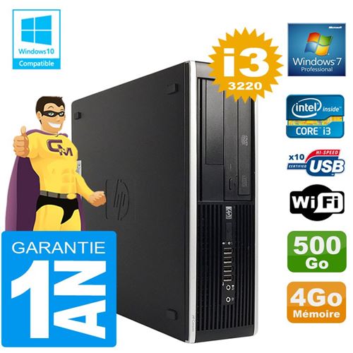 Pc hp compaq 8300 sff core i3-3220 ram 4go disque 500 go graveur dvd wifi w7 État correct - Hewlett-Packard reconditionné disponible sur Fnac