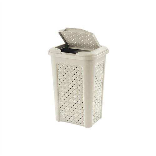 Corbeille à papier Tontarelli Carré 10 L (24 X 20 x 35 cm) - Beige