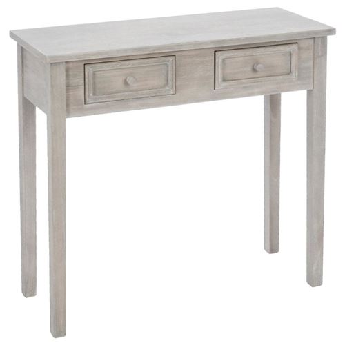 Atmosphera Blanc Console Charme Bois