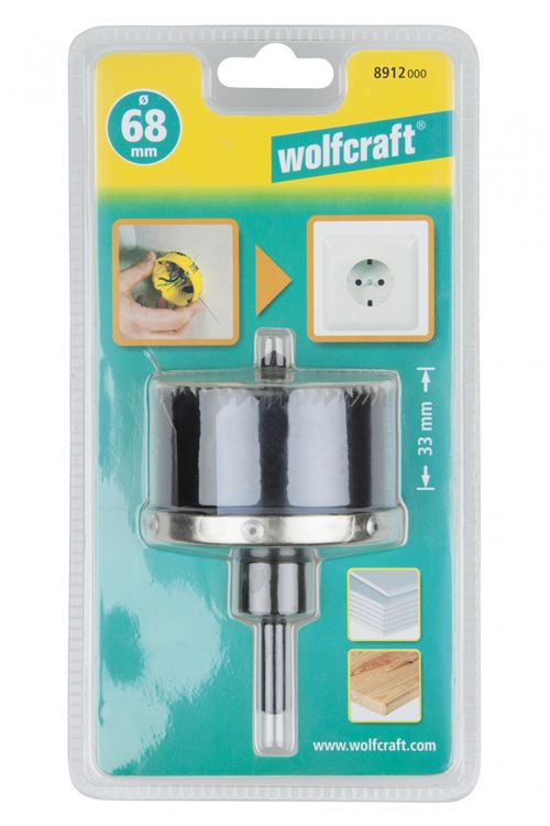 3€95 sur Wolfcraft - Scie cloche standard ø 68 mm - 8912000 - Accessoires  pour perceuses - Achat & prix