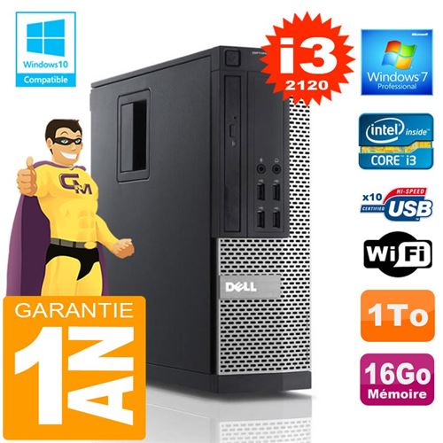 Pc dell 990 sff core i3-2120 ram 16go disque 1 to wifi w7 État correct -  reconditionné disponible sur Fnac
