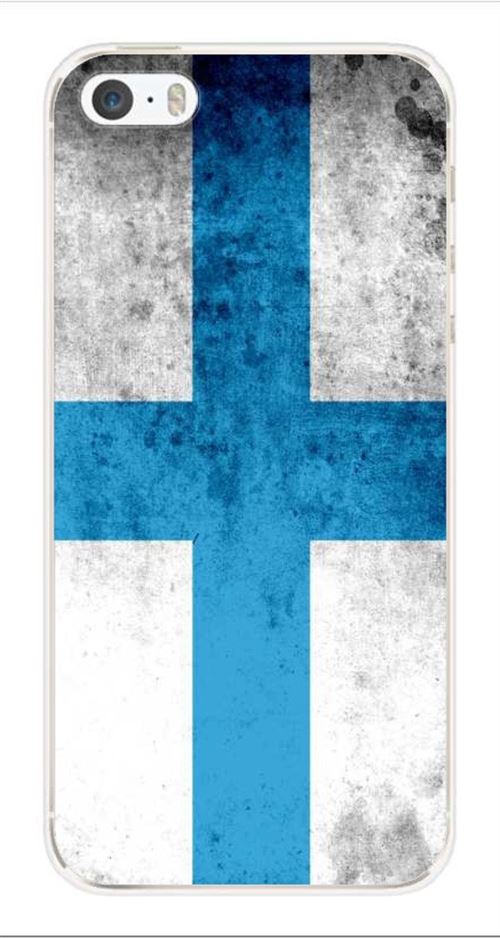 Coque en silicone imprimée compatible iPhone 5 iPhone 5S Drapeau Marseille